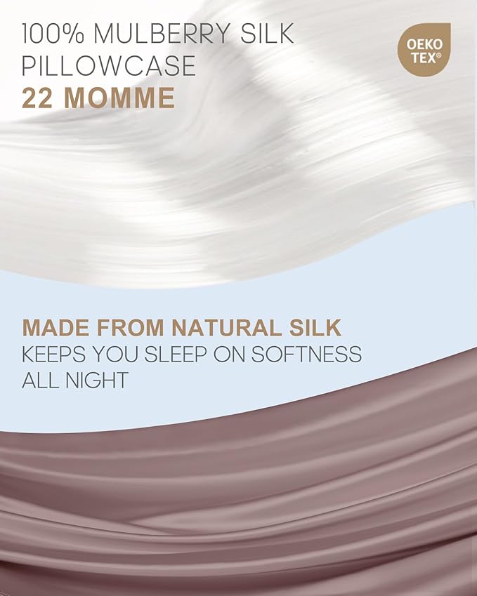 THXSILK Set of 2 22mm 100% Pure Mulberry 6A+ Silk Pillowcases - Image 2