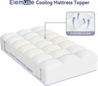 ELEMUSE Twin Mattress Topper for Back Pain, Extra Thick Mattress Pad Cover - Image 2