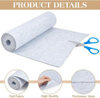 BENECREAT 118x15.75 Inch Light Grey Felt Roll, 2mm Thick Craft Felt Fabric Soft - Image 4