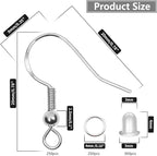 Hypoallergenic Earring Hooks, Ear Wires, Jump Rings, Fish Hooks - Image 4