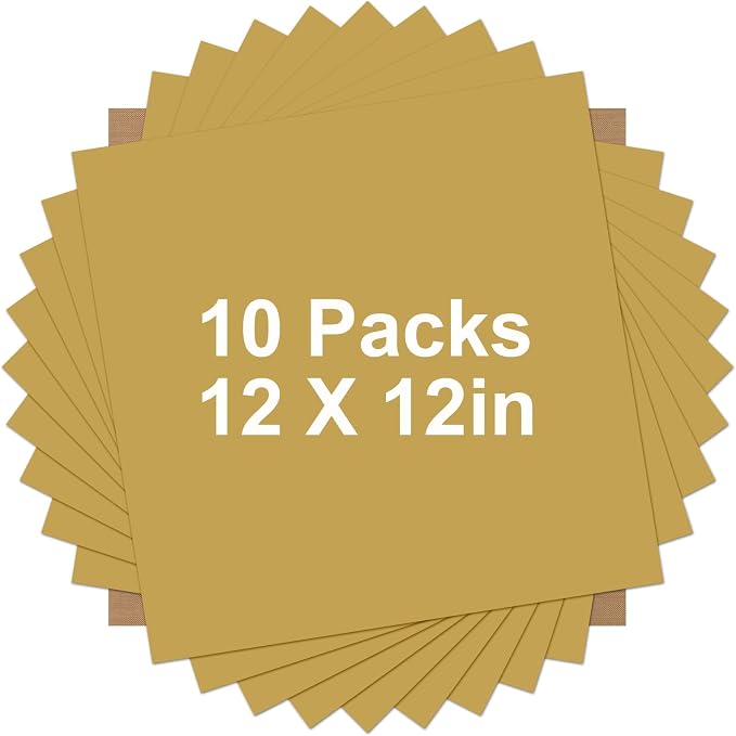 HTVRONT Gold HTV Heat Transfer Vinyl Bundle: 10 Pack 12"x12" Iron on Vinyl | by HTVRONT