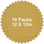 HTVRONT Gold HTV Heat Transfer Vinyl Bundle: 10 Pack 12"x12" Iron on Vinyl | by HTVRONT