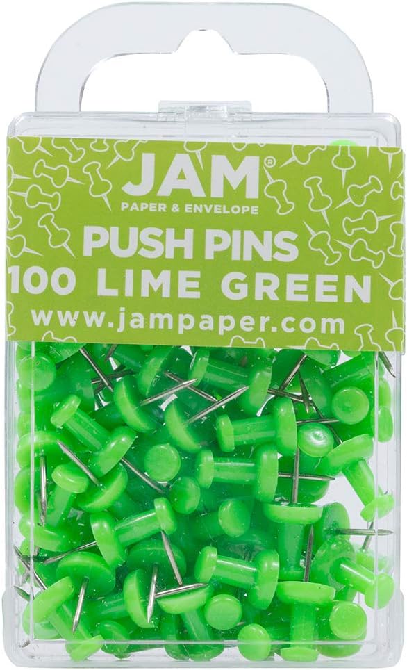 JAM PAPER Colorful Push Pins by JAMPaper