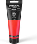 GOTIDEAL Acrylic Paint Scarlet Red Tubes Non Toxic Non Fading, Rich Pigments by GOTIDEAL