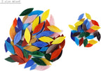 Lanyani Bright Glass Petal Mosaic Tiles, Hand-Cut Stained Glass Flower Leaves - Image 4