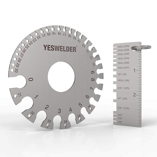 YESWELDER Round Dual Sided Metal Sheet Gage & Metal Sheet Thickness Gauge 2pk - Image 9