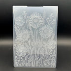 3D Plastic Embossing Folder Template Sunflowers and Flowers Texture 5x7 Inch - Image 4