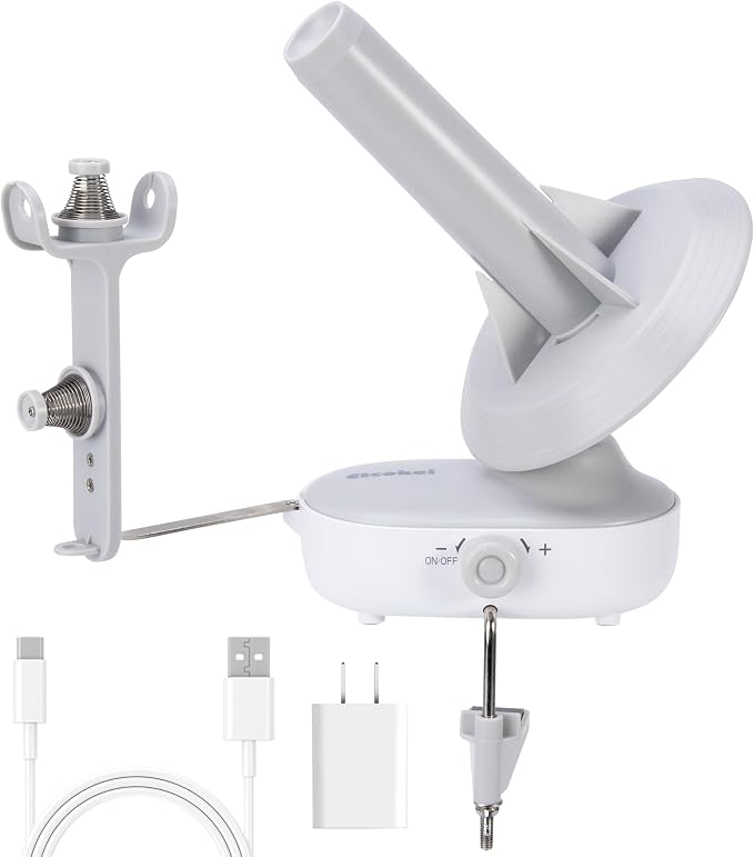 Electric Yarn Winder for Crocheting, Upgrade Dual-Spring Tension 10oz Large - Image 9