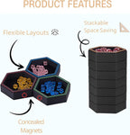 Magnetic Board Game Storage Trays, Hexagonal Modular Organizer, Flexibility - Image 3