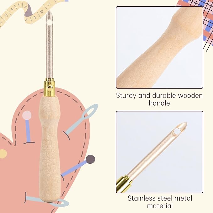 AUGSUN 13 Pcs Punch Needle Kit Embroidery Tool Set - Image 4