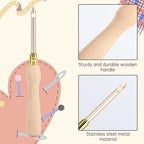 AUGSUN 13 Pcs Punch Needle Kit Embroidery Tool Set - Image 4