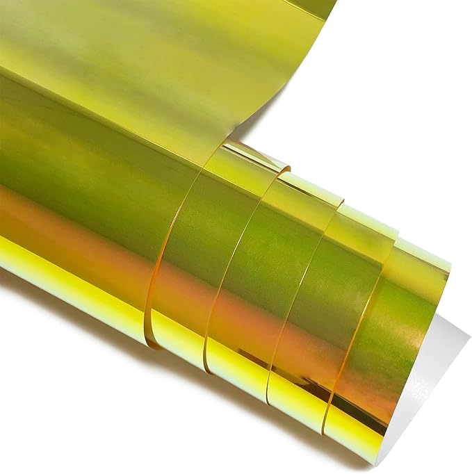 Holographic Heat Transfer Vinyl Roll 12 Inch x 6 FT, Metallic Sheen Iron On by Unknown