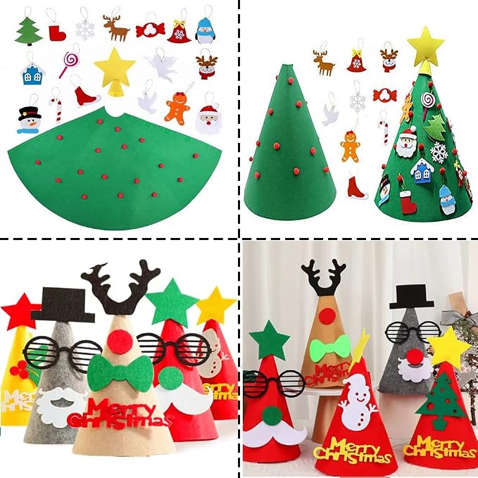 24 Pcs Felt Sheets for Crafts, 8 X 12 Inch Christmas Red Yellow White Fabric - Image 4