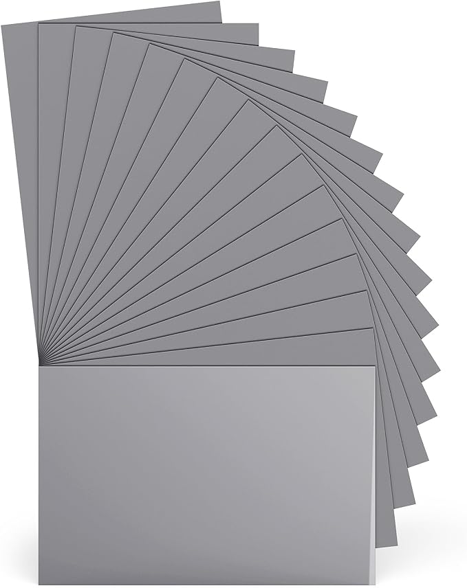HTV Heat Transfer Vinyl Bundle: 16 Pack 12" x 10" Silver Heat Transfer Vinyl by YUITCE