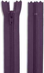 Nylon Coil Zipper 30 Inch Non-Separating Closed End – Purple – Replacement - Image 3