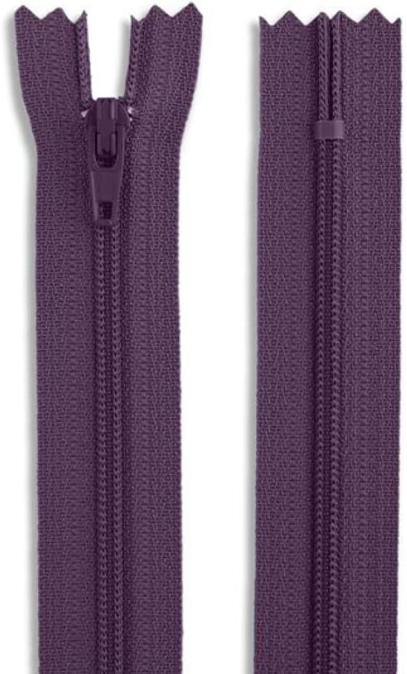 Nylon Coil Zipper 30 Inch Non-Separating Closed End – Purple – Replacement - Image 3