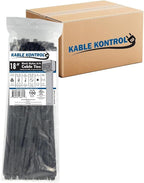 Kable Kontrol Cable Zip Ties Black 1, 175 Lbs Tensile Strength, Bulk Pack by KABLEKONTROL%C2%AE