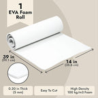 Bright Creations 5mm White EVA Foam Roll Sheet - Image 4
