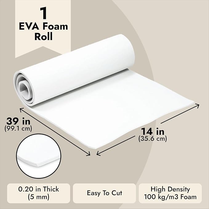 Bright Creations 5mm White EVA Foam Roll Sheet - Image 4