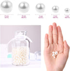 Pearl Beads, Anezus 800pcs Ivory Pearl Craft Beads Loose Pearls - Image 4
