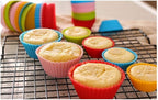 Reusable Silicone Cupcake Baking Cups 24 Pack, 2.75 inch Cups, & Non-stick - Image 4