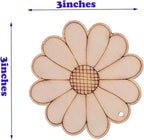 90PCS Unfinished Blank Wooden Cutouts Craft - Image 4