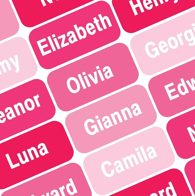 Personalized Waterproof Name Labels Press and Stick Custom Name Stick on by GILBIN