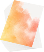 PATIKIL 100 Pcs Pure Cotton Watercolor Paper 140lb/300 GSM Water Coloring Paint by PATIKIL