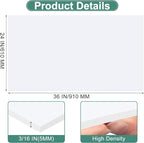 MYFAMIREA 12 Pack White Foam Board 24" x 36", 3/16" Thick Board Poster - Image 2