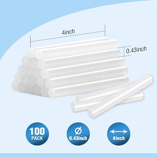 WORKPRO Full Size Hot Glue Sticks, 0.43x4 Inches, Compatible - Image 2
