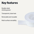 Amazon Basics Double-Sided Heavy Duty Adhesive Clear Mounting Tape, Transparent - Image 2