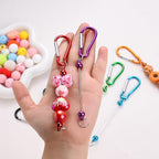 22 PCS Beadable Keychains Bars Bulk 11 Colors DIY Beaded Keychain Making Kit - Image 7