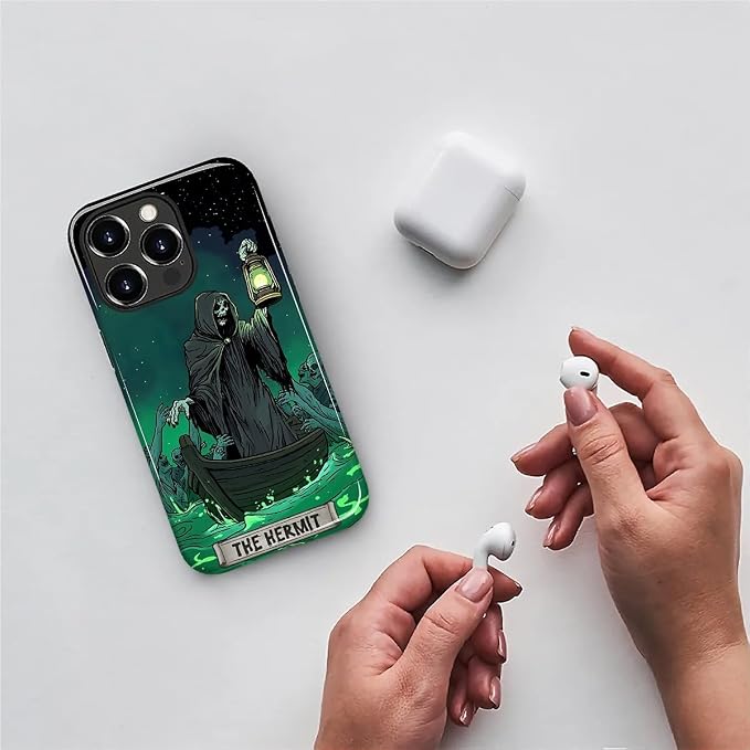 ZHEGAILIAN Case for iPhone 14 Pro Max, The Hermit Night Skull Durable - Image 3