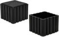 Flyshop Anti-Skid Non-Marking Synthetic Rubber Patio Chair Table Leg Caps Square Furniture Covers 20pcs, Black, 40 mm x 40 mm, 1-9/16" x 1-9/16"