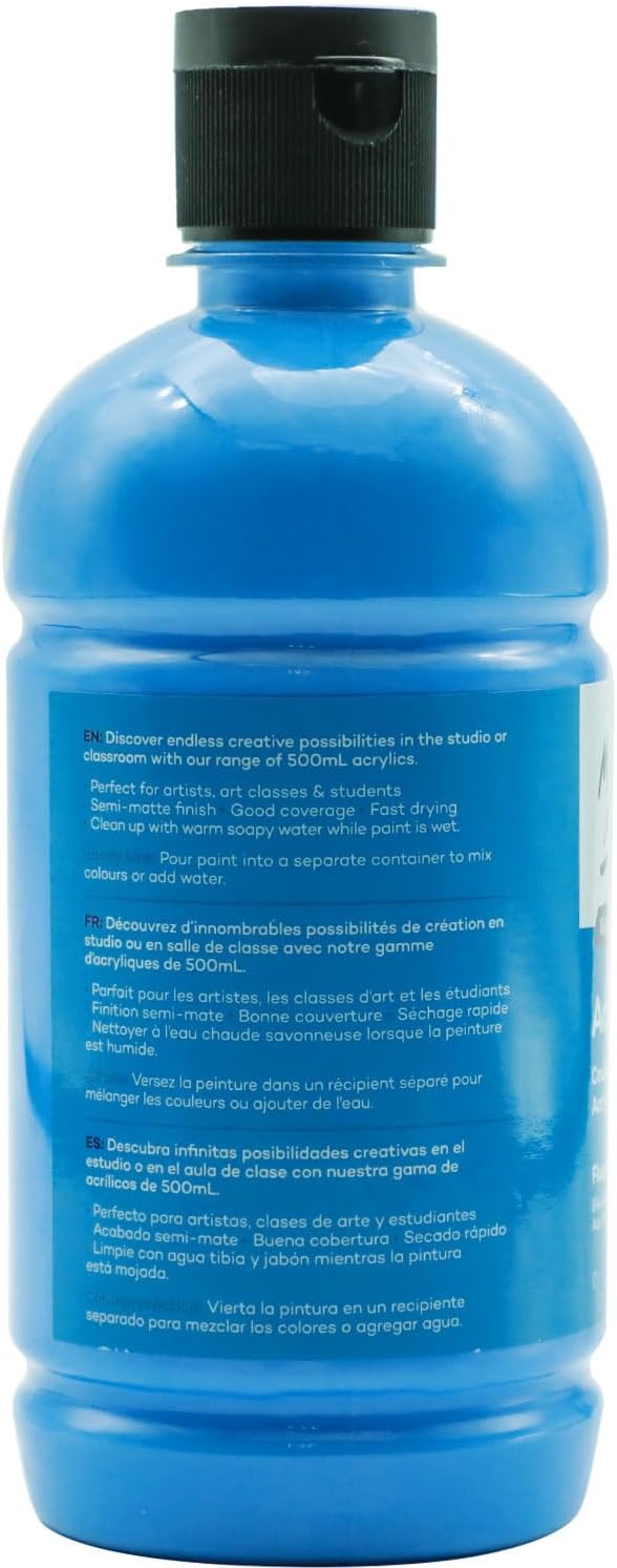Mont Marte Signature Fluoro Blue Acrylic Paint, Semi-Matte Finish, 12 Colors - Image 5