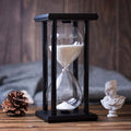 BELLAWARE Hourglass Timer with White Sand, 30 Minute Wooden Sand Timer | by BELLAWARE