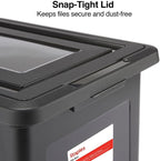 STAPLES File Box Plastic File Box Snap, Letter/Legal Size - Image 3