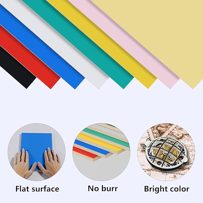 8 Pack Pre-Painted Colored Plywood Sheets, DIY Crafts, Models Making - Image 6
