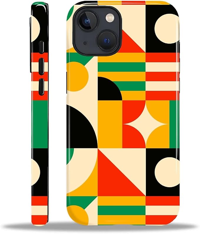 ZHEGAILIAN Case for iPhone 15 Plus, Geometric Colors Durable Shockproof by Home