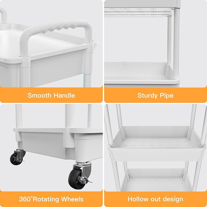 4 Tier Rolling Utility Cart - Image 2