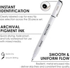 Grabie Micro Fineliner Pens, 6 Black Fine Line Waterproof Drawing Pens - Image 2