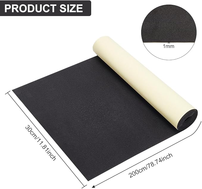 BENECREAT 1mm Self-Adhesive EVA Foam Roll, 78.7x11.8 Inch, Gap Filling - Image 2