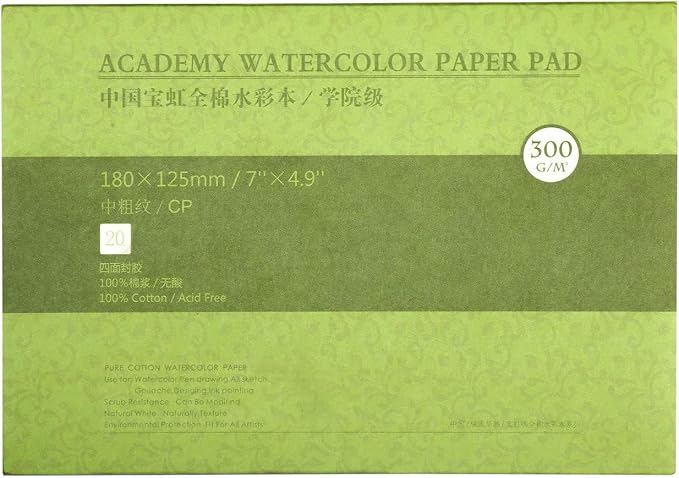 MEEDEN 5X7 Watercolor Paper Block, Textured Surface Watercolor Paper, Cold by MEEDEN