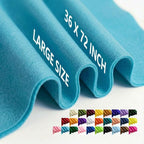 Turquoise Felt Fabric 36" x 72" 1.6mm Thick Large Craft Sheet | Soft, Flexible by MEDIANER
