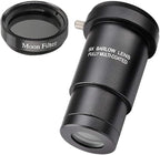 1.25-inch 5X Barlow Lens & Moon Filter Kit-for Telescope Eyepieces | Wide-angle by STARBOOSA
