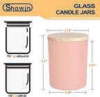 SHOWIN Thick Candle Jars for Making Candles 16 Pcs, 7 OZ Empty Jars - Image 2