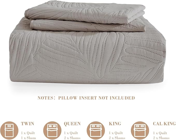 Exclusivo Mezcla Twin Quilt Bedding Set, Lightweight Light Grey Quilts Twin Size - Image 6