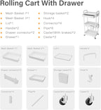 3 Tier Rolling Utility Cart - Image 4