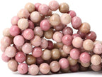 35PCS 10mm Natural Rhodochrosite Gemstone Smooth Round Loose Beads by CHEAVIAN