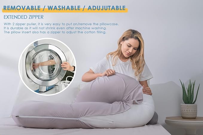 INSEN Pregnancy Pillows for Sleeping, Maternity Pillow - Image 6